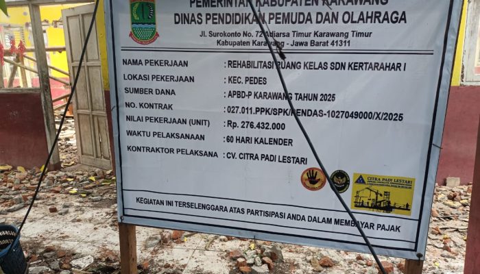 Di Duga CV. PADI LESTAR KERJAKAN PROYEK REHAB SDN KERTARAHARJA I TIDAK SESUAI SPESIFIKASI