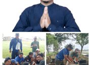 Sekdes Anom Bakal Calon Kades Jelang Bulan Ramadhan Giat Bersih-Bersih TPU Dusun Krajan II Bersama Masyarakat.