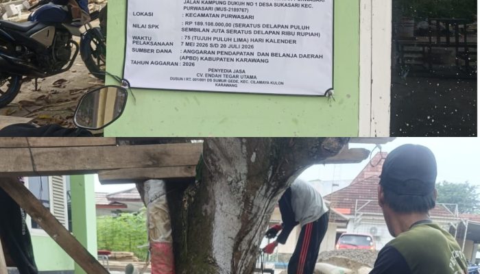 Proyek Pemagaran Kantor Kecamatan Purwasari Disorot, Pekerja Mengaku Tidak Diberi APD