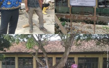 Mandor Bersama Pengawas Dinas PUPR Memberikan Klarifikasi di Lokasi Proyek Pemagaran Kecamatan Purwasari