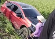 MINIBUS TERPEROSOK KE SAWAH DI RANCANUNGGUL CILEBAR