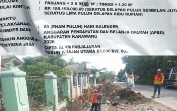 Rehabilitasi Drainase di Dusun Sentul Diklaim Sesuai Juknis, Warga Apresiasi Pemkab Karawang