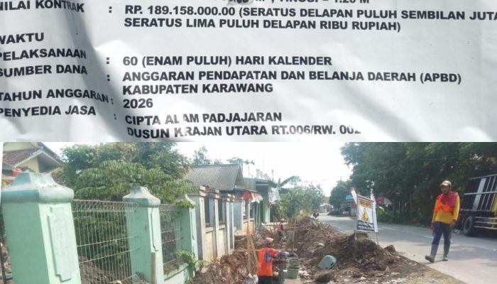Rehabilitasi Drainase di Dusun Sentul Diklaim Sesuai Juknis, Warga Apresiasi Pemkab Karawang