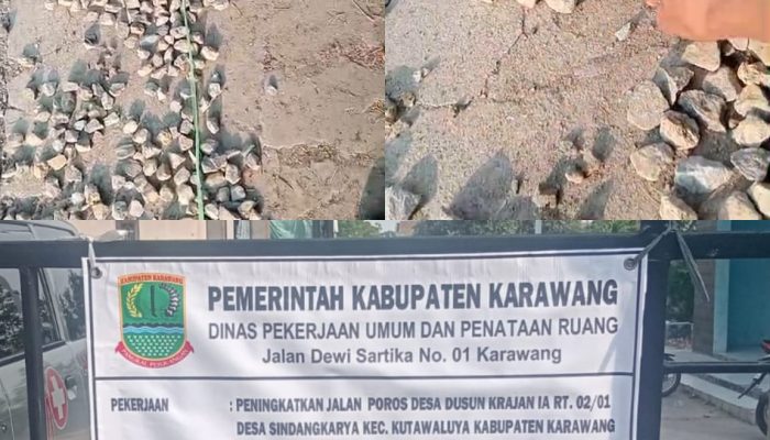 Dugaan Volume Material Berkurang, Inspektorat Diminta Turun Tangan Awasi Proyek Jalan Di Sindangkarya