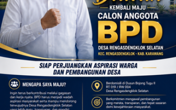 Dawan Kembali Maju sebagai Calon BPD Rengasdengklok Selatan, Siap Perjuangkan Aspirasi Warga dan Pembangunan Desa