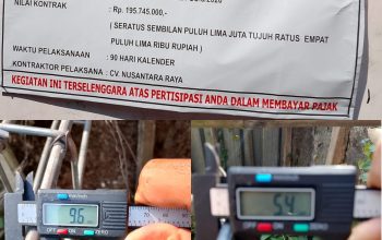 Pekerjaan Belum Lama Berjalan: Besi Tak Sesuai Spek & Pengawas DPRKP Diduga Tak Menguasai Dokumen