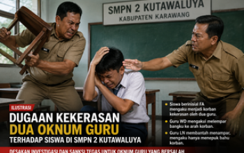 Video Pengakuan Siswa Viral, Dugaan Kekerasan Oknum Guru di SMPN 2 Kutawaluya Didalami