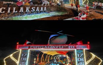 Gapura HUT RI ke-81 di Desa Cintalaksana Jadi Pusat Perhatian Warga, Tampil Unik dan Instagramable