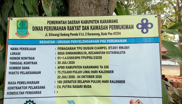 Warga Geram, Pekerjaan Pemagaran Bersumber APBD di Sindangmulya Diduga Dihentikan Kades