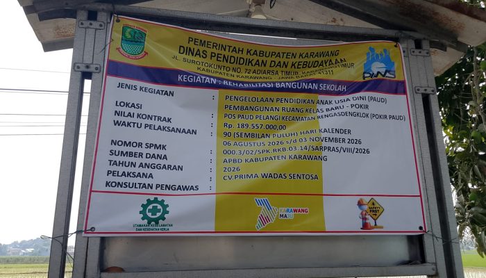 Pembesian Diduga Tak Sesuai RAB, Proyek PAUD di Rengasdengklok Kabid Sarpras  Agar Evaluasi