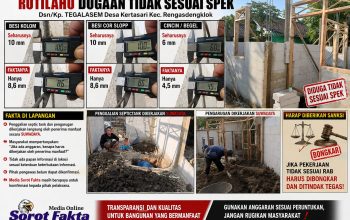 Proyek RUTILAHU di Kertasari Diduga Tak Sesuai Spek Ukuran Besi Disorot