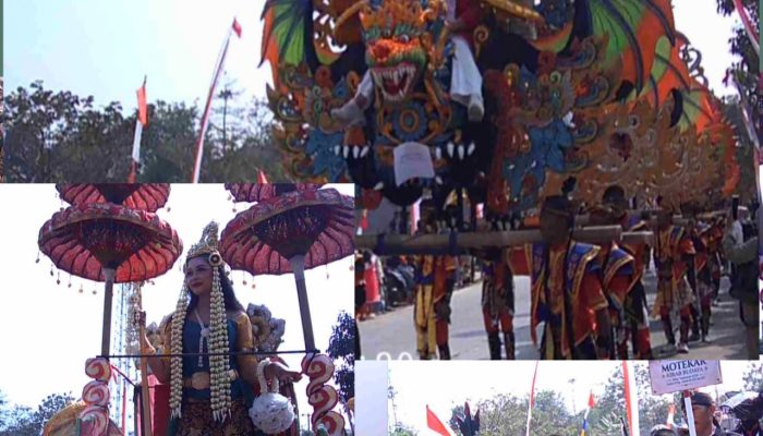 Pemdes Desa Tamansari Gelar  acara Kirab Budaya Karnapal Dalam Rangka Memperingati  HUT RI Ke 81.