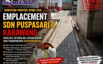 Proyek Emplacement SDN Puspasari II Disorot, Pekerjaan Paving Dipertanyakan, CV Handal Daya Sejahtera Jadi Sorotan