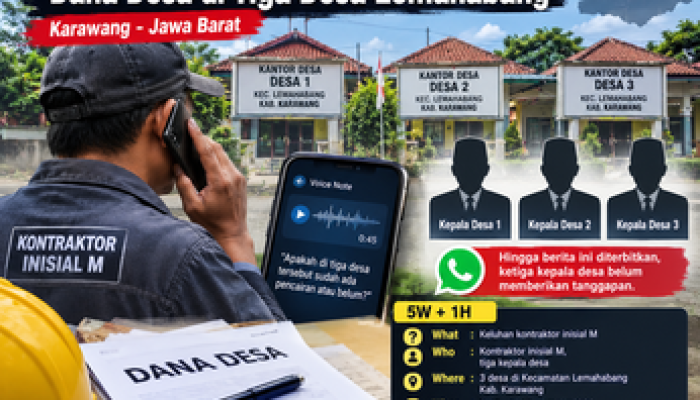 Kontraktor Inisial M Keluhkan Belum Ada Informasi Pencairan Dana di Tiga Desa kecamatan Lemahabang