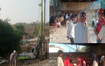 Sebanyak 20 Orang ,Anak -Anak Yatim Dan Jompo ,Menerima Santunan Dan Bingkisan Dari Pihak Pelaksana Proyek Jembatan Cicangor