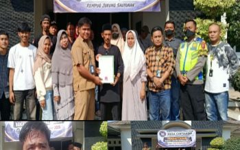 Dede /Baron Resmi Mendaftarkan Diri Jadi Calon  Kepala Desa  Cinta Asih ,Di Usung  Puluhan Kader Simpatisan