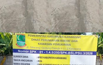 Emplacement Masjid Al-Furqon Baru Sebulan Sudah Retak Warga Pertanyakan Kualitas Pekerjaan