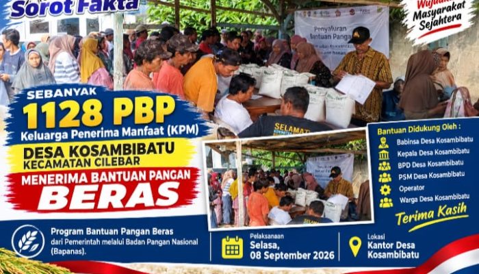 1.128 PBP Desa Kosambibatu Terima Bantuan Beras, Penyaluran Berjalan Kondusif