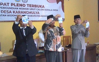 Penetapan Dan Pengambilan Nomer Urut Calon Kades Desa Karang Mulya ,Berjalan Aman Dan Kondusif.