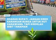 HUT Karawang ke-393, Bupati Aep Ajak Warga Ganti Karangan Bunga dengan Bibit Pohon