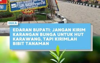HUT Karawang ke-393, Bupati Aep Ajak Warga Ganti Karangan Bunga dengan Bibit Pohon