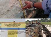 Dugaan Asal-Asalan, Proyek Turap Jalan Poros Desa Malangsari Senilai Rp 188 Juta Disorot.