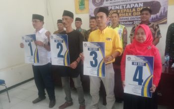 Empat Calon Kades Cintaasih Resmi Mendapat Nomer Urut Calon
