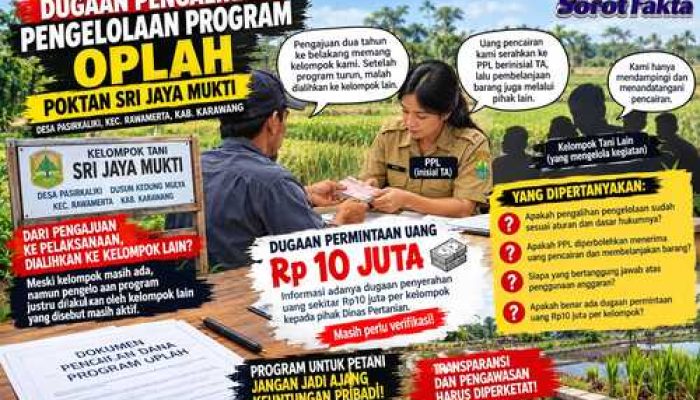 Dana Oplah Rawamerta Diduga Dialihkan ke Kelompok Lain, PPL Disebut Belanja Material