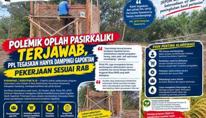 Polemik Oplah Pasirkaliki Terjawab, PPL Tegaskan Hanya Dampingi Gapoktan, Pekerjaan Sesuai RAB